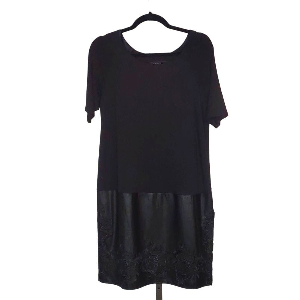 Madison Leigh Size 14 Black Drop-waist Dress NWT